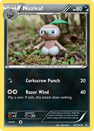 Nuzleaf 072/122 - XY  BREAKpoint Reverse Holofoil - for just $0.22! 