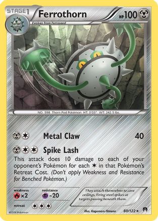 Ferrothorn 080/122 - XY  BREAKpoint Reverse Holofoil - for just $0.23! 