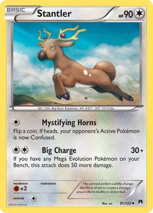 Stantler 091/122 - XY  BREAKpoint Reverse Holofoil - for just $0.25! 
