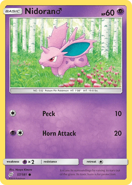 Nidoran (57/181) (Male) [Sun & Moon: Team Up] - for just $0.10! 