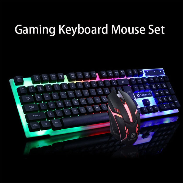 GTX300 Gaming CF LOL Gaming Keyboard Mouse Glowing Set - for just $23.92! 