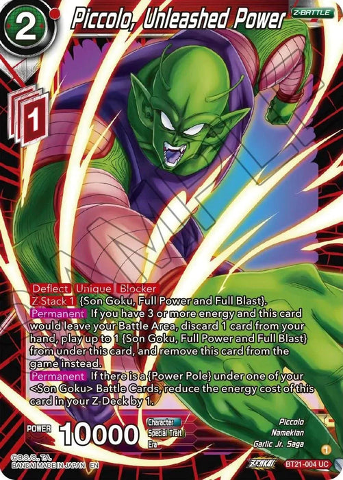 Piccolo, Unleashed Power (BT21-004) [Wild Resurgence] - for just $0.10! 