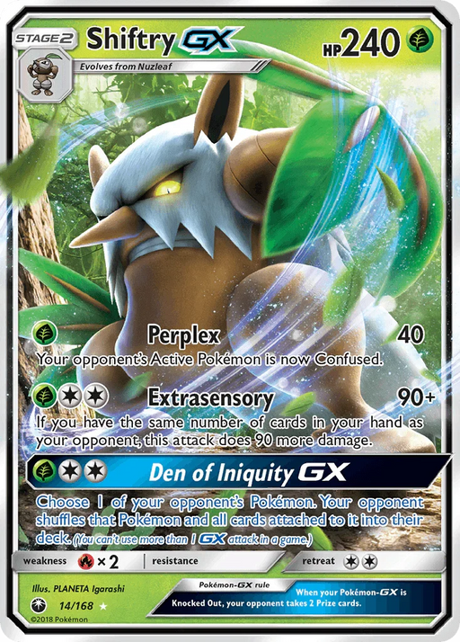 Shiftry GX (14/168) [Sun & Moon: Celestial Storm] - for just $0.90! 