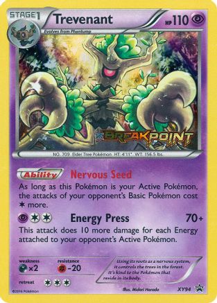 Trevenant (Prerelease) XY94/211 - XY Promos Holofoil - for just $1.66! 
