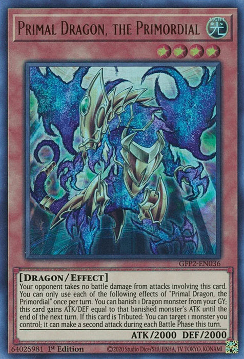 Primal Dragon, the Primordial [GFP2-EN036] Ultra Rare - for just $0.10! 