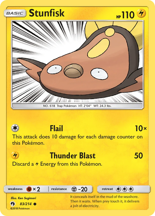 Stunfisk (83/214) [Sun & Moon: Lost Thunder] - for just $0.10! 