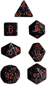 Speckled Polyhedral Space 7-Die Set - Just $6.50! Shop now at Retro Gaming of Denver