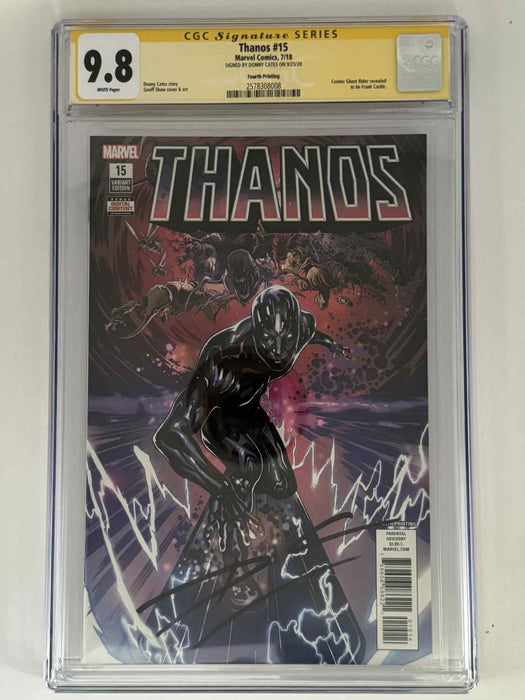 [Signed by Donny Cates] Thanos #15 CGC 9.8 Yellow Label Geoff Shaw Exclusive Var - for just $250! 