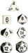 Opaque Polyhedral White/black 7-Die Set - Just $4.25! Shop now at Retro Gaming of Denver