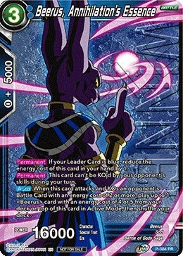 Beerus, Annihilation's Essence (Tournament Pack Vol. 8) (Winner) (P-384) [Tournament Promotion Cards] - for just $1.30! 
