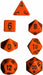 Opaque Polyhedral Orange/black 7-Die Set - Just $4.25! Shop now at Retro Gaming of Denver