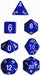 Opaque Polyhedral Blue/white 7-Die Set - Just $4.25! Shop now at Retro Gaming of Denver