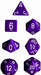 Opaque Polyhedral Purple/white 7-Die Set - Just $4.25! Shop now at Retro Gaming of Denver