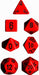 Opaque Polyhedral Red/black 7-Die Set - Just $4.25! Shop now at Retro Gaming of Denver