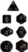 Opaque Polyhedral Black/gold 7-Die Set - Just $4! Shop now at Retro Gaming of Denver