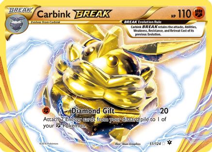 Carbink BREAK 051/124 - XY  Fates Collide Holofoil - for just $0.92! 