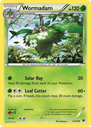 Wormadam 003/124 - XY  Fates Collide Reverse Holofoil - for just $0.23! 