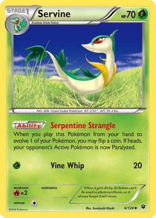 Servine 006/124 - XY  Fates Collide Reverse Holofoil - for just $0.25! 