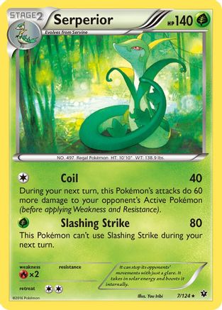 Serperior 007/124 - XY  Fates Collide Reverse Holofoil - for just $0.37! 