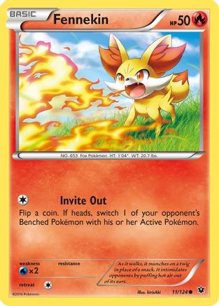 Fennekin 011/124 - XY  Fates Collide - for just $0.10! 