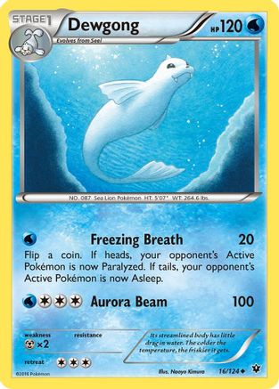 Dewgong 016/124 - XY  Fates Collide Reverse Holofoil - for just $0.43! 