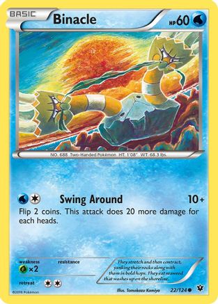 Binacle 022/124 - XY  Fates Collide Reverse Holofoil - for just $0.19! 