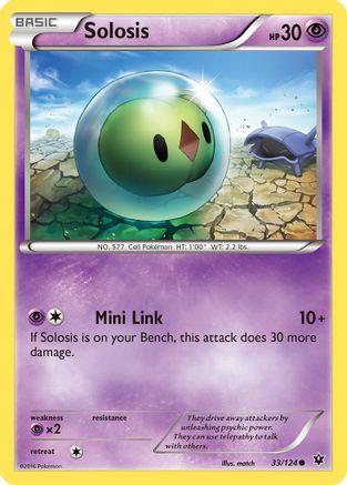Solosis 033/124 - XY  Fates Collide Reverse Holofoil - for just $0.10! 