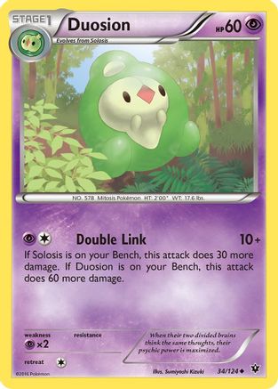 Duosion 034/124 - XY  Fates Collide - for just $0.05! 