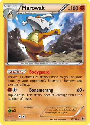 Marowak 037/124 - XY  Fates Collide Reverse Holofoil - for just $0.20! 