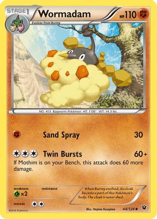 Wormadam 044/124 - XY  Fates Collide Reverse Holofoil - for just $0.10! 