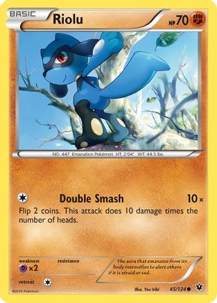 Riolu 045/124 - XY  Fates Collide Reverse Holofoil - for just $0.18! 