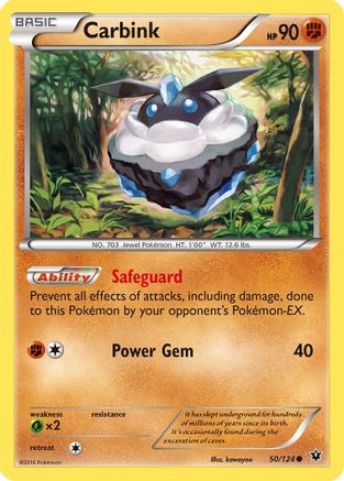Carbink 050/124 - XY  Fates Collide Reverse Holofoil - for just $0.15! 