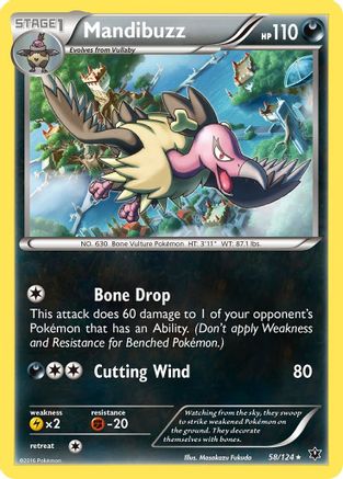 Mandibuzz 058/124 - XY  Fates Collide - for just $0.15! 