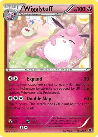 Wigglytuff 066/124 - XY  Fates Collide Reverse Holofoil - for just $0.40! 