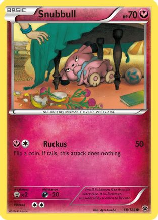 Snubbull 068/124 - XY  Fates Collide Reverse Holofoil - for just $0.06! 