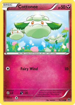 Cottonee 070/124 - XY  Fates Collide Reverse Holofoil - for just $0.21! 