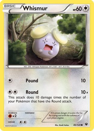 Whismur 080/124 - XY  Fates Collide - for just $0.05! 