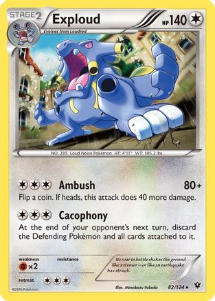 Exploud 082/124 - XY  Fates Collide Reverse Holofoil - for just $0.28! 