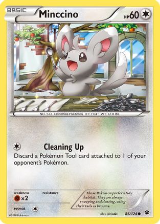 Minccino 086/124 - XY  Fates Collide Reverse Holofoil - for just $0.19! 