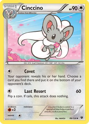 Cinccino 088/124 - XY  Fates Collide Reverse Holofoil - for just $0.22! 