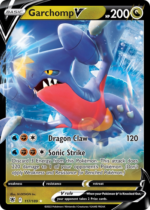 Garchomp V 117/189 - SWSH10 Astral Radiance Holofoil - for just $0.69! 