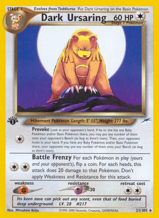 Dark Ursaring (21/105) [Neo Destiny 1st Edition] - for just $5.30! 