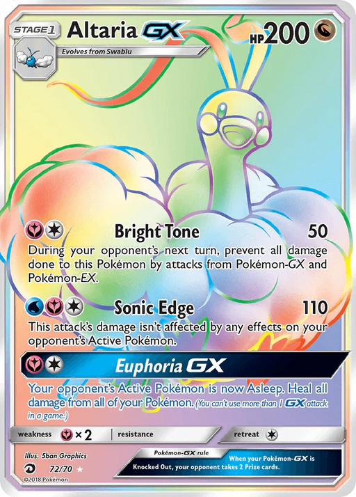 Altaria GX (72/70) [Sun & Moon: Dragon Majesty] - for just $16.70! 