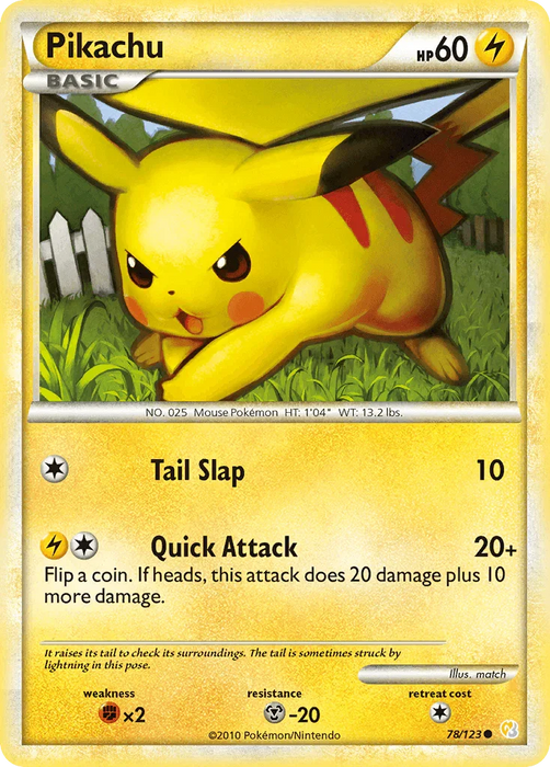 Pikachu (78/123) [HeartGold & SoulSilver: Base Set] - for just $4.70! 
