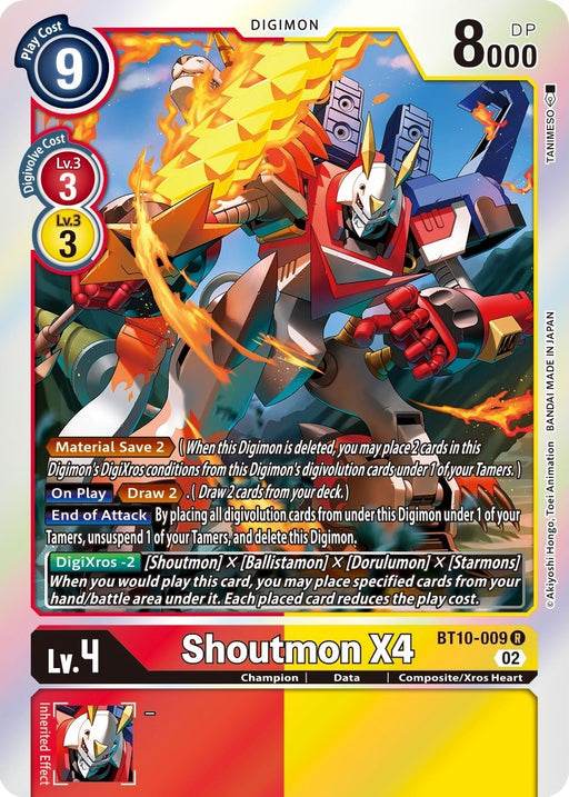 Shoutmon X4 [BT10-009] [Xros Encounter] - Just $0.09! Shop now at Retro Gaming of Denver