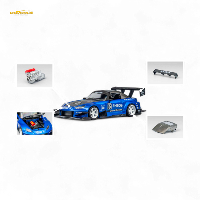 MicroTurbo Honda S2000 ENEOS #00 TOP FUEL - Candy Blue 1:64 - for just $49.99! 