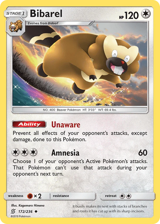 Bibarel (172/236) [Sun & Moon: Unified Minds] - for just $0.10! 