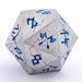 Barbarian Solid Metal Polyhedral Dice Set - Matte Silver Blue - for just $39.99! 