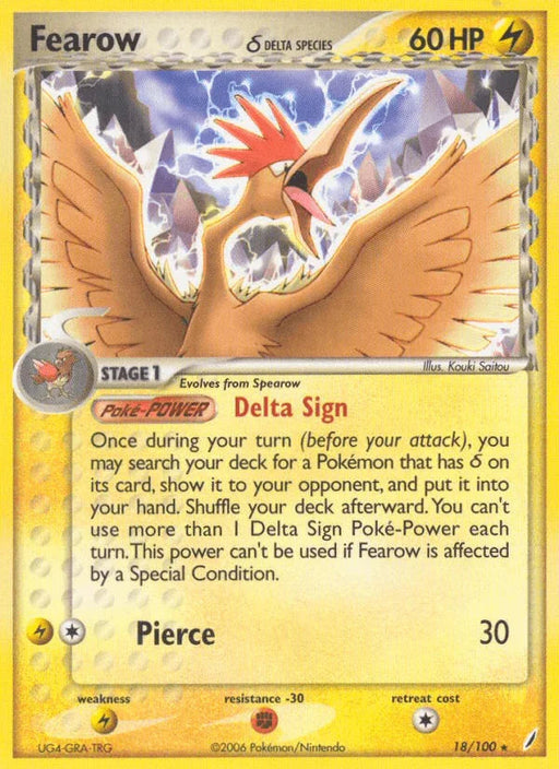Fearow (18/100) (Delta Species) [EX: Crystal Guardians] - for just $1.15! 