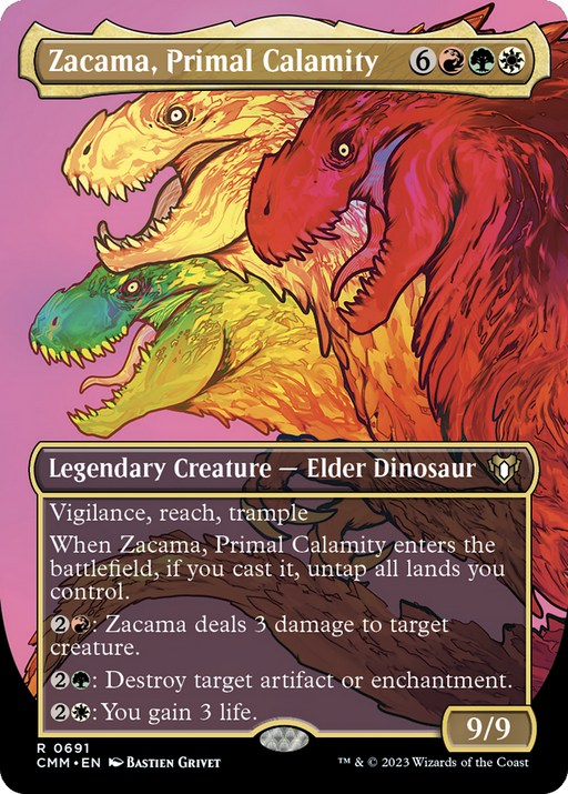 Zacama, Primal Calamity (Borderless Profile) [Commander Masters] - Just $1.75! Shop now at Retro Gaming of Denver